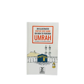 Geïllustreerde stap-voor-stap gids over hoe Umrah uit te voeren met Kaaba op de cover
